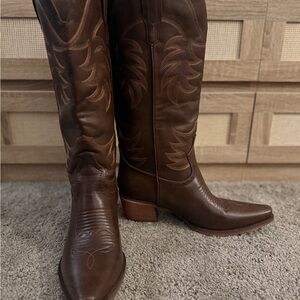 Classic Women's Brown Western High Boots